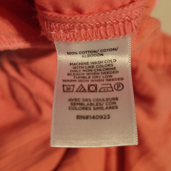 LOFT women's XL pink 100% cotton lightweight gauzy wide leg pull-on pants - Picture 6 of 6